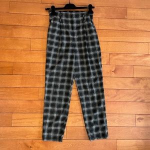 Sz XS Ultra Highrise Pants Black and White Check